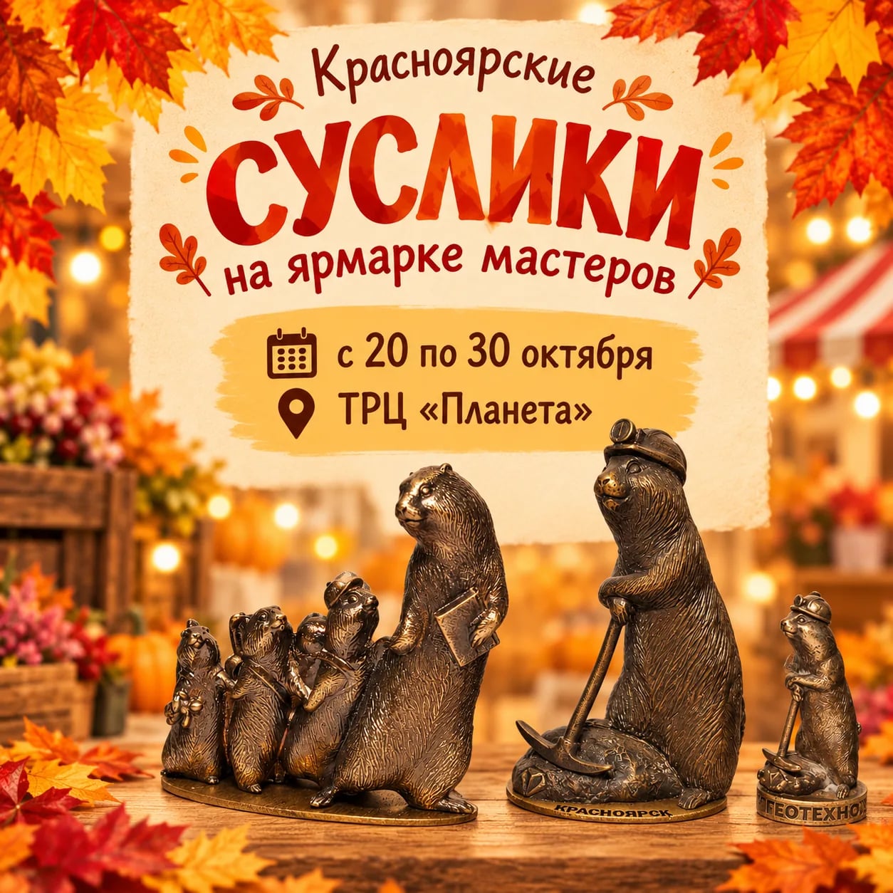 Уже завтра! Красноярские суслики ждут вас на ярмарке мастеров